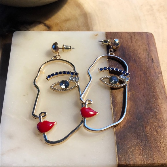 Jewelry - COPY - Abstract face earrings